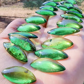 Green Amber Handmade Marquise Shape Cabochons